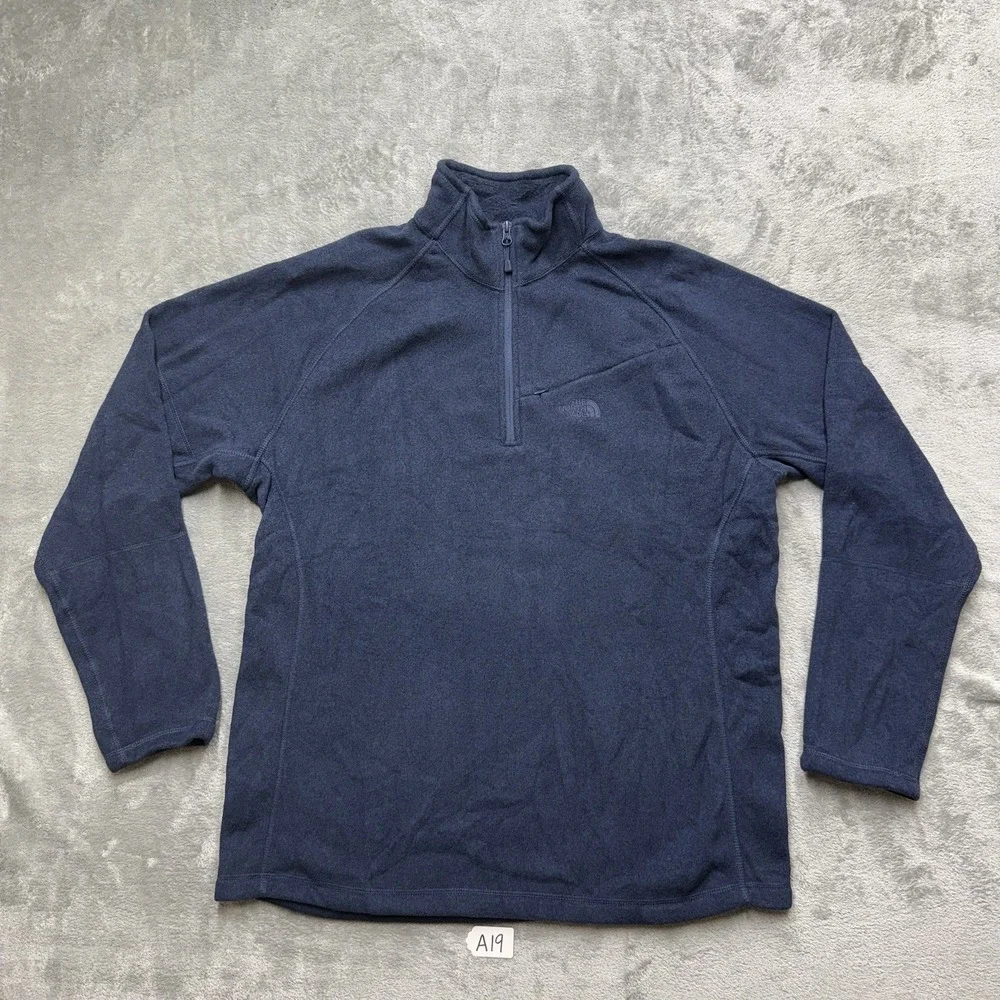 The North Face Mens Size XL Navy Blue 1/2 Zip Sweater Jacket Pullover New